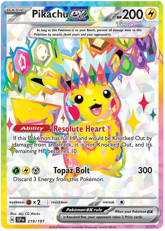 #219 Pikachu ex Full Art