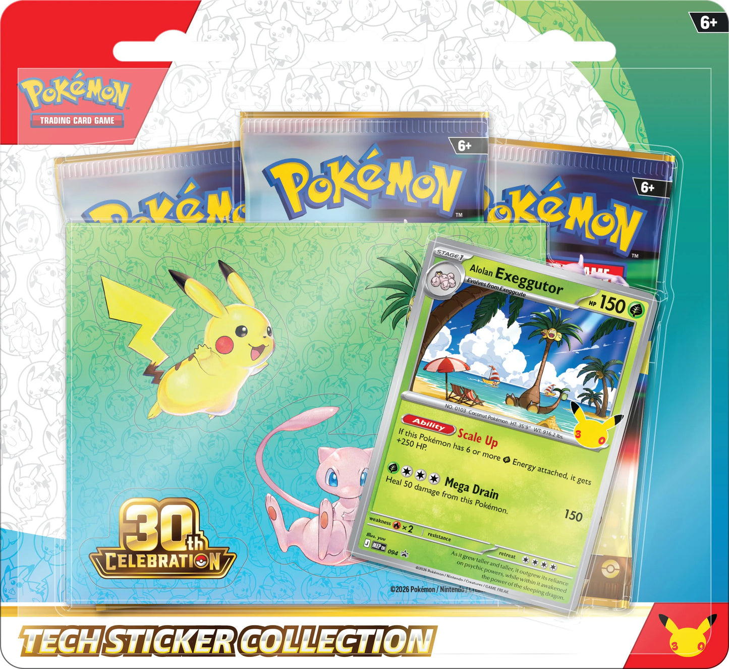 Pokémon: 30th Celebration Tech Sticker Exeggutor