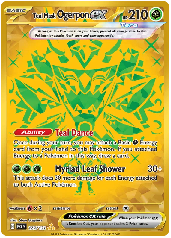 #177 Teal Mask Ogerpon Ex Hyper Rare