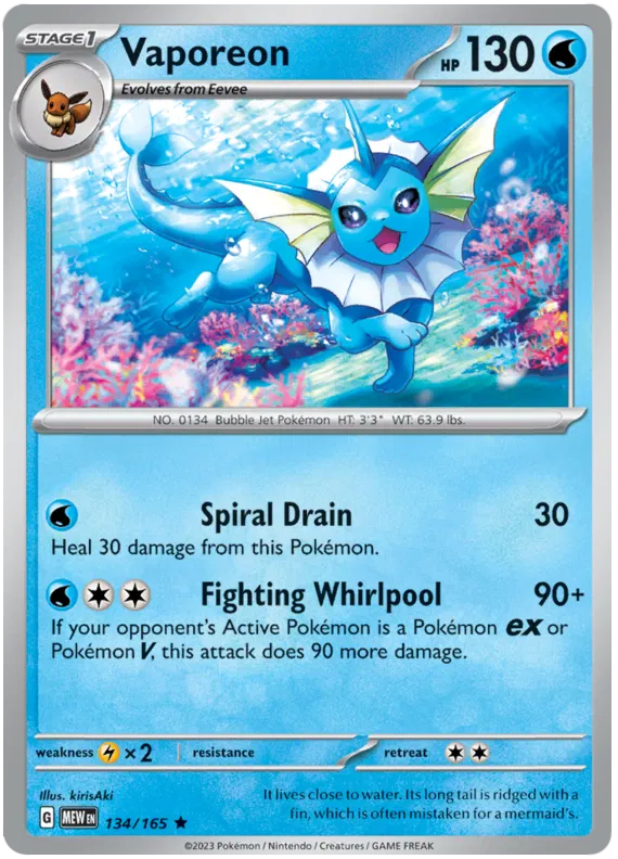 #134 Vaporeon holo