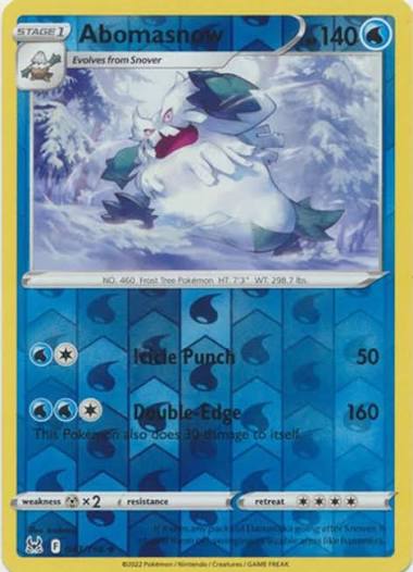 Abomasnow Reverse Holo 043/196 Pokémon kaart uit de Lost Origin set