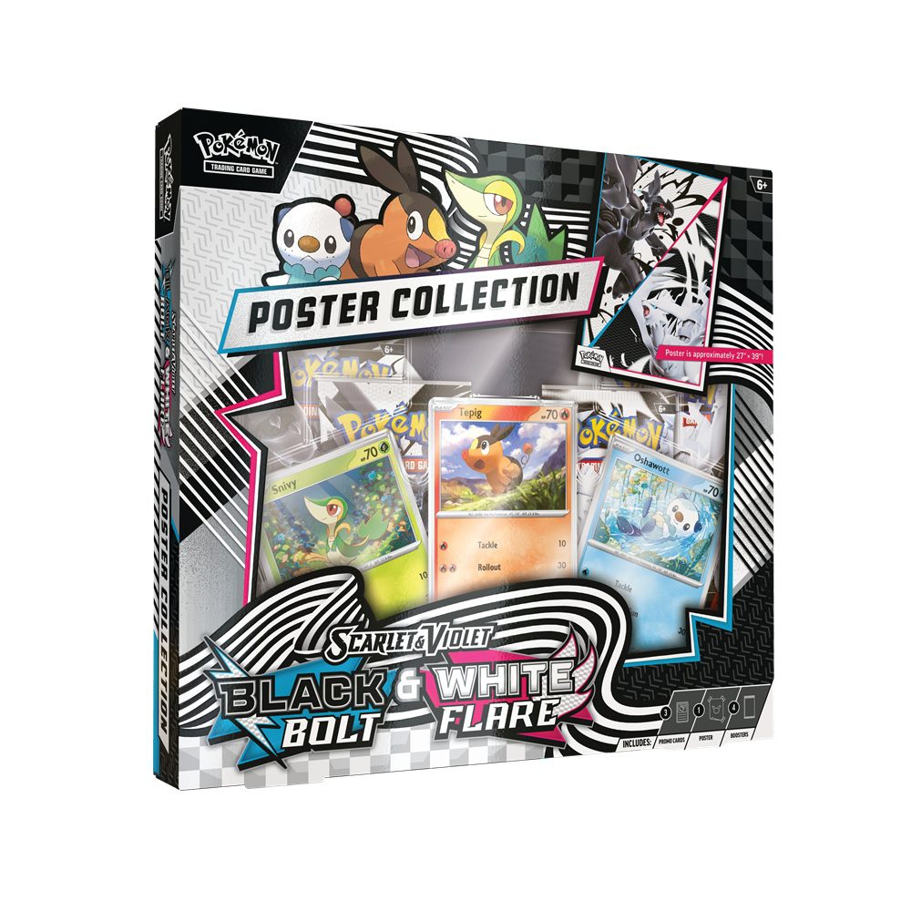 Black Bolt & White Flare Unova Poster Collection met boosterpacks en promotiekaarten