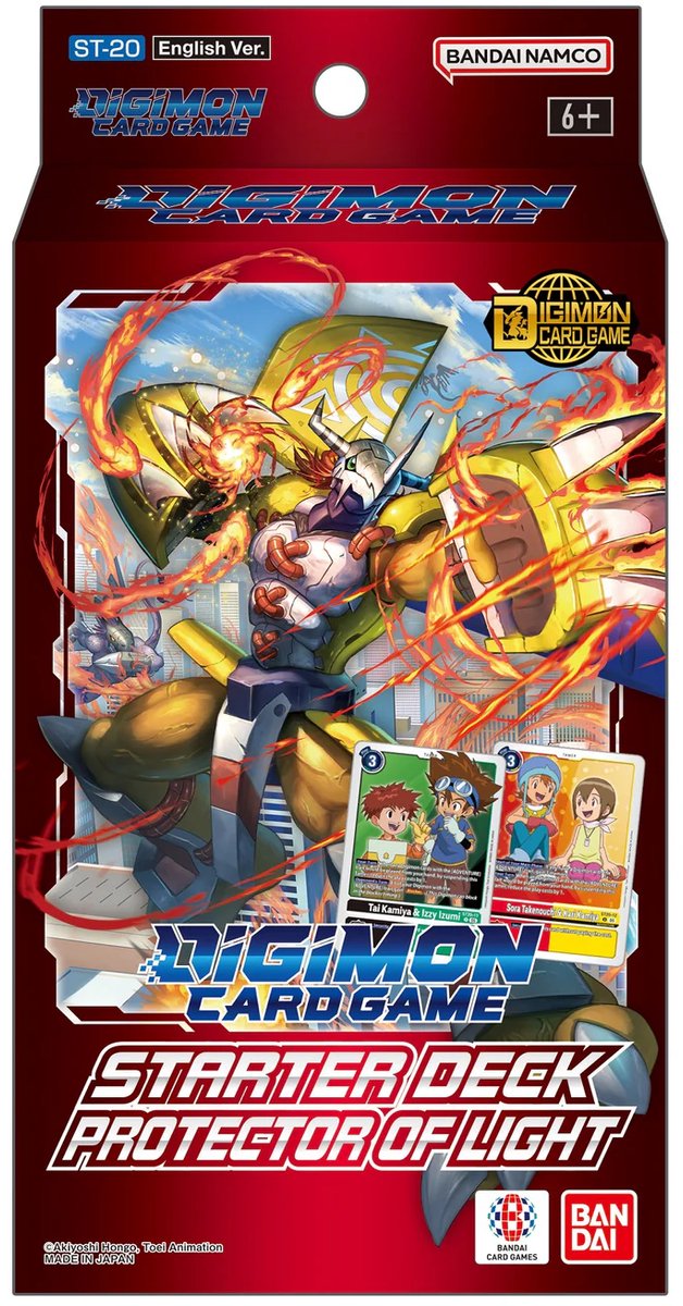 Digimon TCG Protector of Light starter deck met WarGreymon, Agumon, Garudamon en kaarten uit de Digimon card game