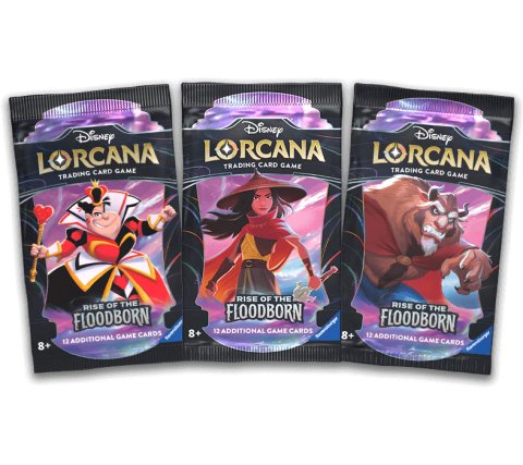 Lorcana Rise of the Floodborn booster – Disney TCG pakje met Beast, Hercules, Cinderella, Snow White en andere sprookjeshelden.