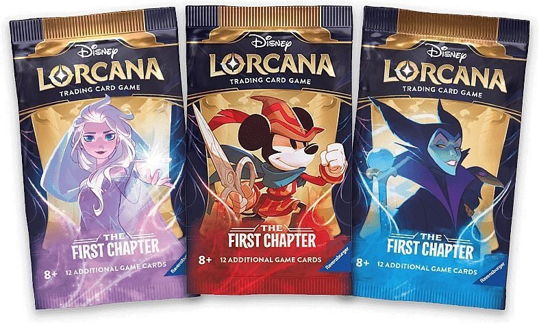 Lorcana The First Chapter booster – Disney TCG pakje met Elsa, Micky Mouse, Rapunzel en andere sprookjeshelden.