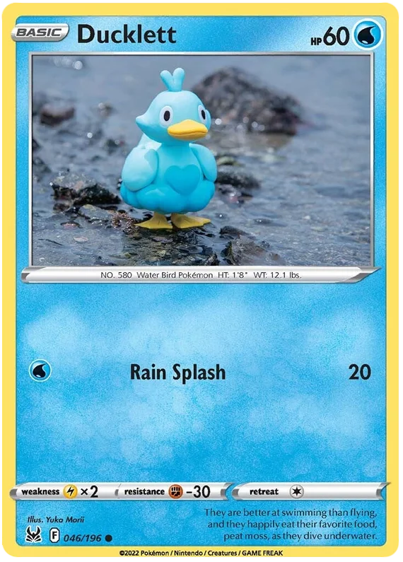 Ducklett common Lost Origin Pokémon kaart