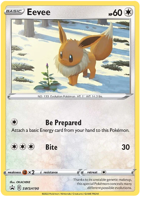Eevee SWSH190 promo Galaxy Holo Trainer kaart Pokémon