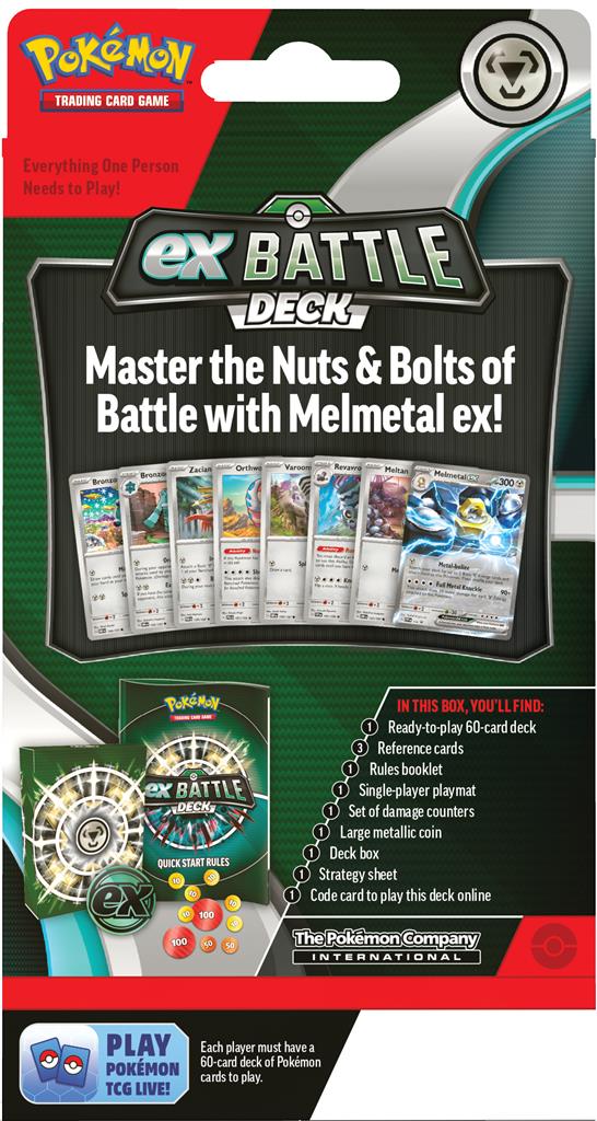 Pokémon ex Battle Deck Melmetal – compleet speelbaar 60-kaarten deck met accessoires