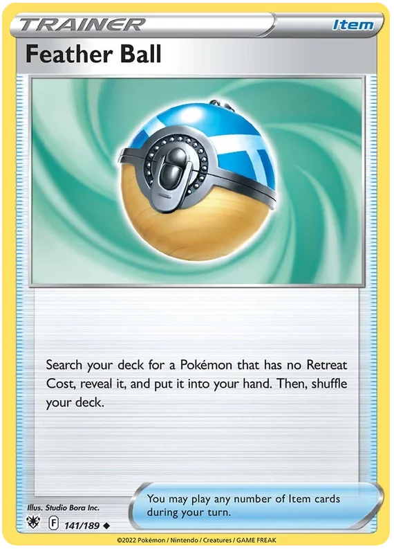 Feather Ball 141 Astral Radiance Trainer kaart uit de Pokémon TCG set Sword & Shield