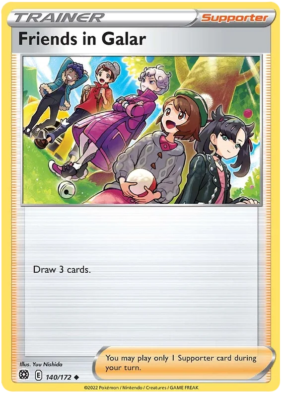 Friends in Galar common trainerkaart uit Brilliant Stars, Pokémon losse kaarten kopen.