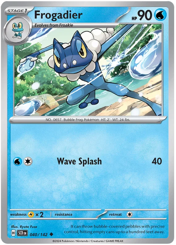 Frogadier #040 common Pokémon kaart uit de Stellar Crown set