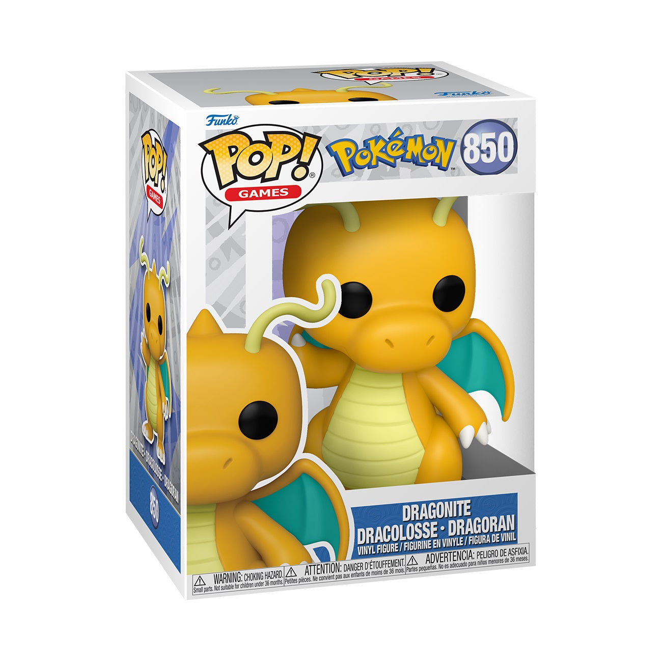 Funko Pop Dragonite Pokémon oranje beige groen zwart Funko Pop 850 speelgoed verzamelen