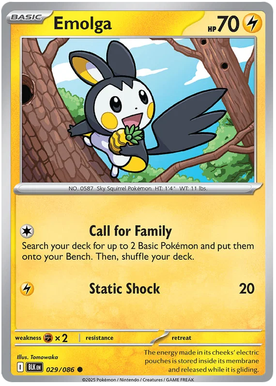 Funko Pop Pokémon Emolga #029 common black bolt vinyl figuur in doos