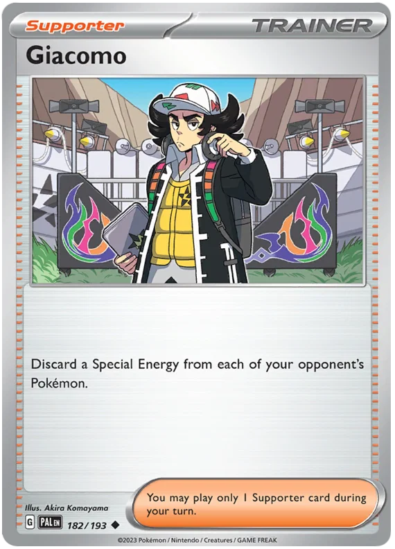 Giacomo common Pokémon kaart nummer 182 uit de Paldea Evolved set