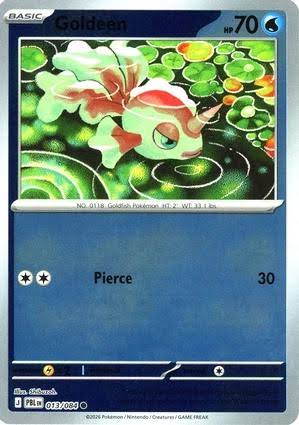 Goldeen #013 Reverse Holo kaart uit de Pitch Black Pokémon set