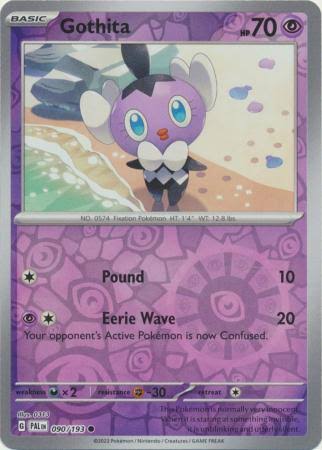 Gothita Reverse Holo #090/193 losse kaart uit Pokémon Paldea Evolved set