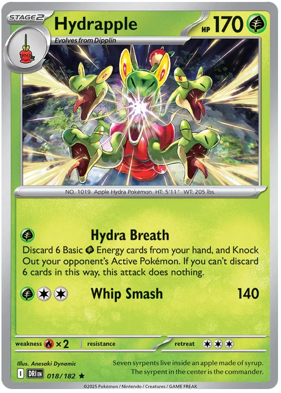 Hydrapple Cosmic Holo Destined Rivals #018 losse Pokémon kaart