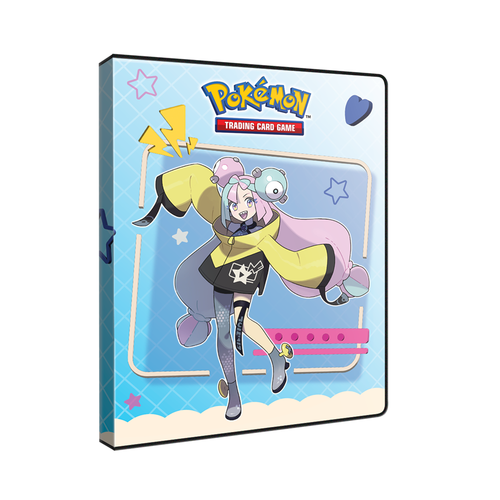 Iono and Bellibolt 9-pocket portfolio met officiële Pokémon artwork voor verzamelkaarten
