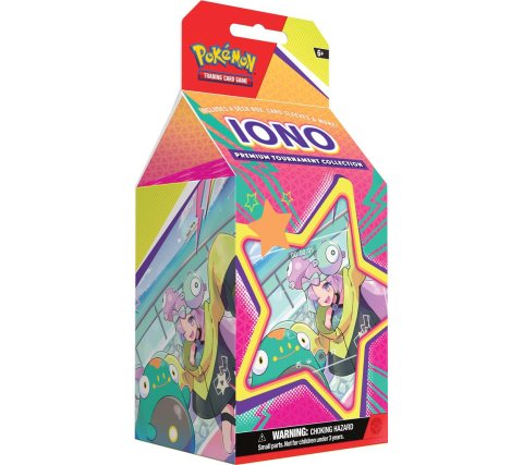 Iono Premium Tournament Collection Pokémon TCG box met promo kaarten en booster packs