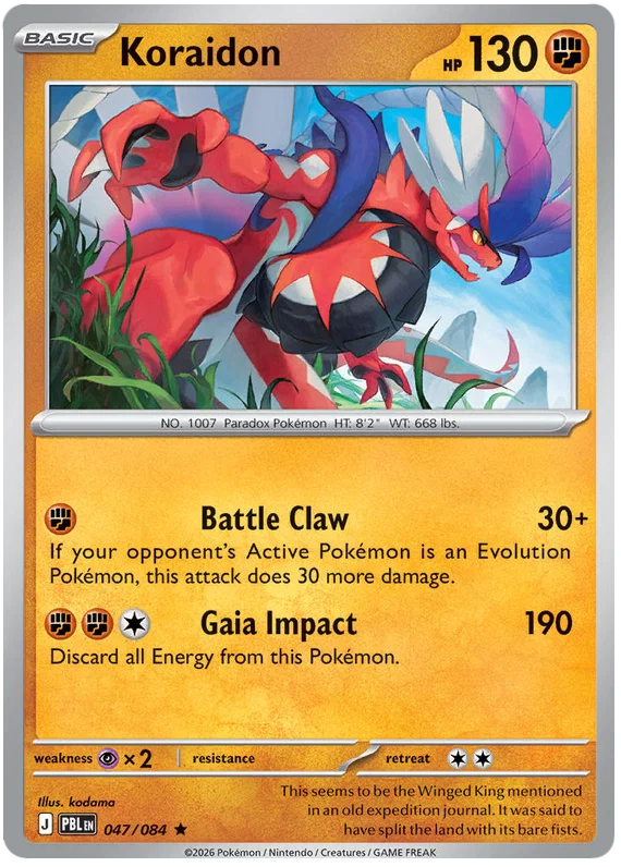 Koraidon Holo #047 Pitch Black losse Pokemon kaart uit Scarlet & Violet