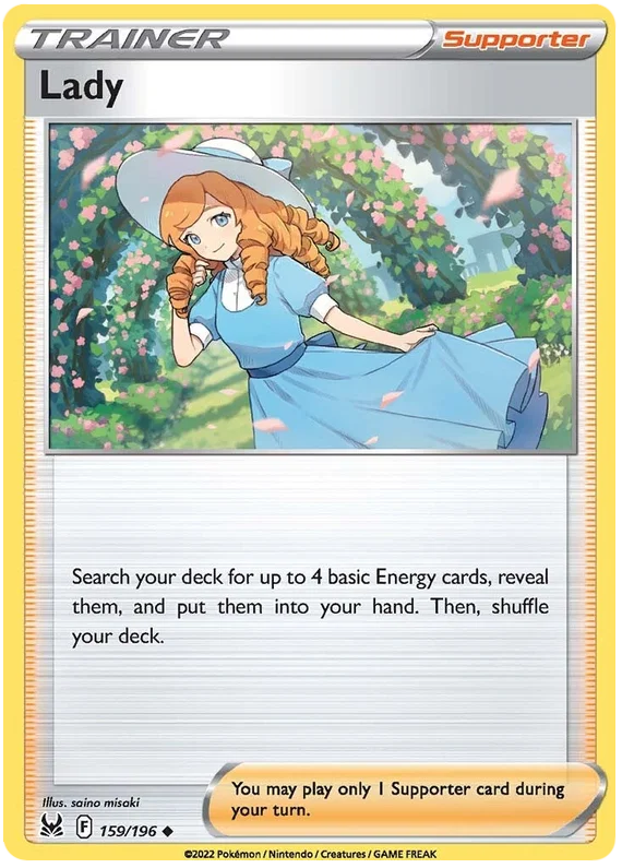 Lady 159/196 uncommon Pokémon kaart uit de Sword and Shield Lost Origin set