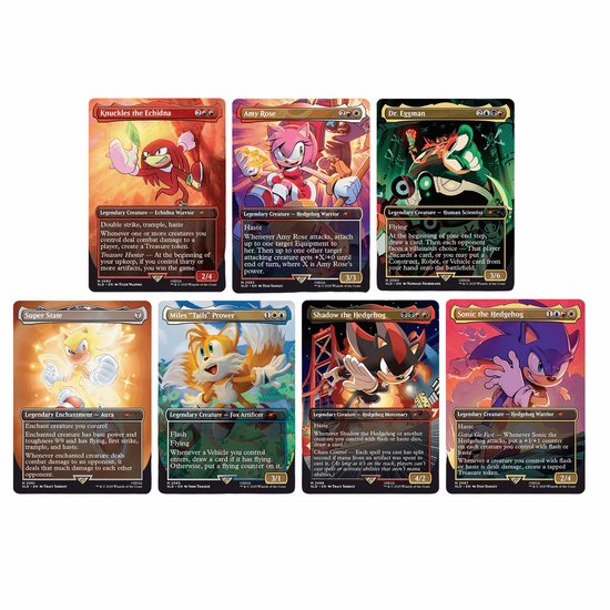 Magic The Gathering Secret Lair Drop Sonic the Hedgehog Friends and Foes Non-Foil kaartenset met Sonic, Shadow en Dr. Eggman - verpakking