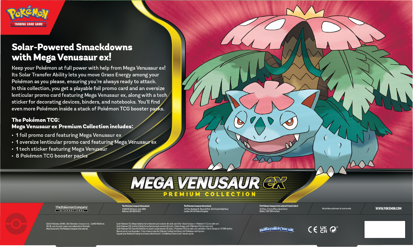 Mega Venusaur ex Premium Collection met promokaart, oversized kaart en 8 Pokémon boosterpacks