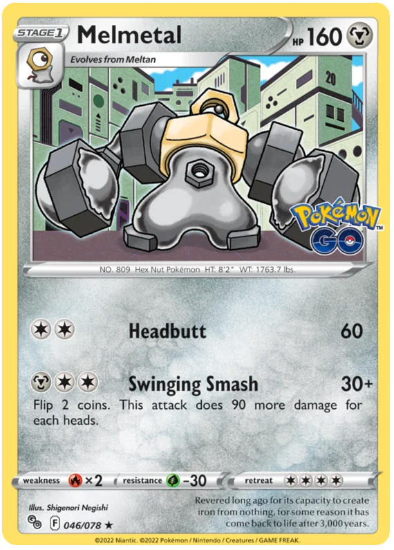 Melmetal Pokémon kaart Holo – Pokémon GO