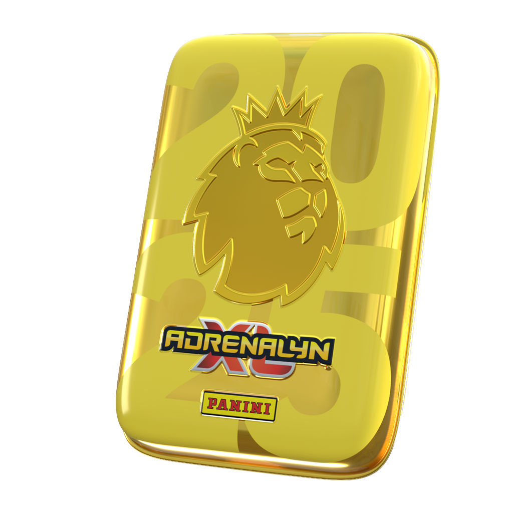 Panini Adrenalyn XL Premier League 24/25 Pocket Tin met 4 boosters, 2 Limited Edition kaarten en online coin kaart
