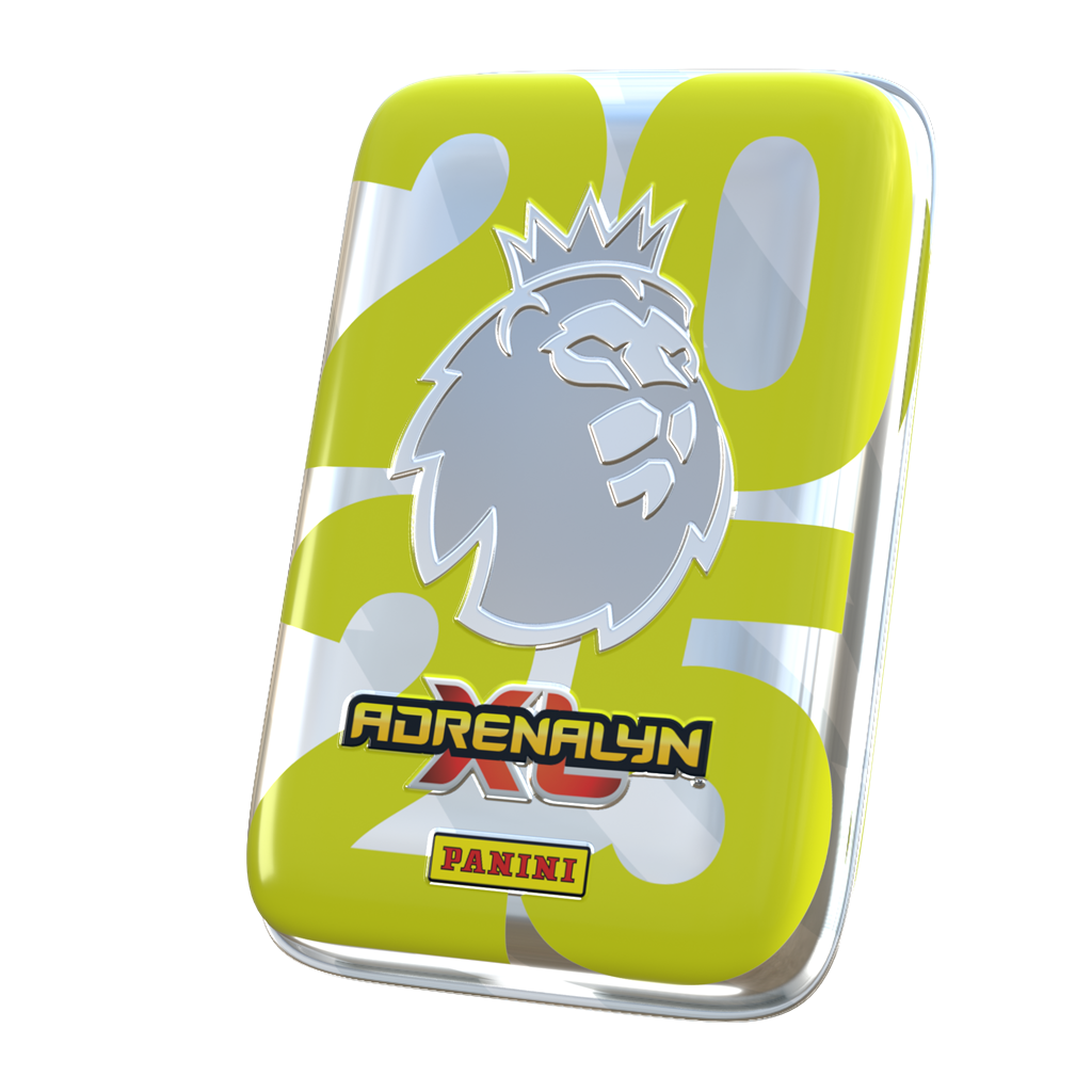 Panini Adrenalyn XL Premier League 24/25 Pocket Tin met 4 boosters, 2 Limited Edition kaarten en online coin kaart