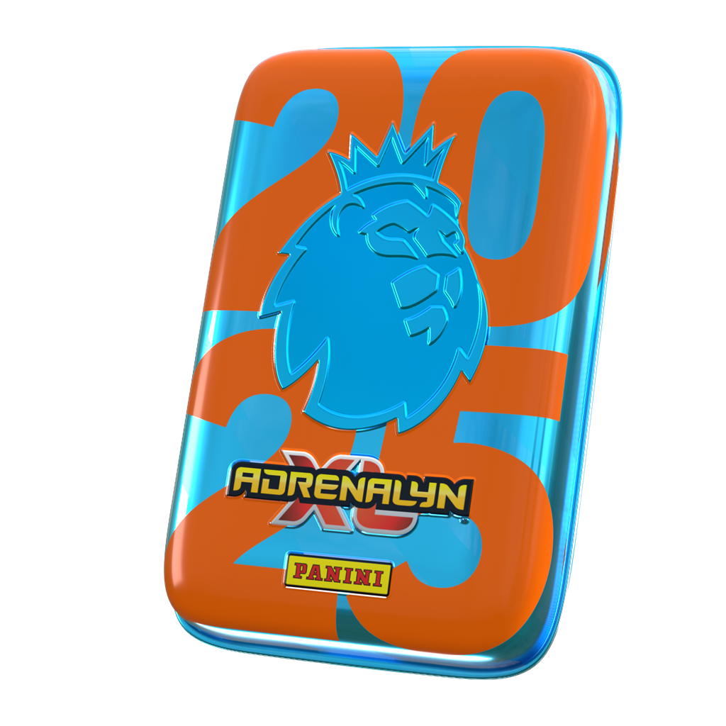 Panini Adrenalyn XL Premier League 24/25 Pocket Tin met 4 boosters, 2 Limited Edition kaarten en online coin kaart