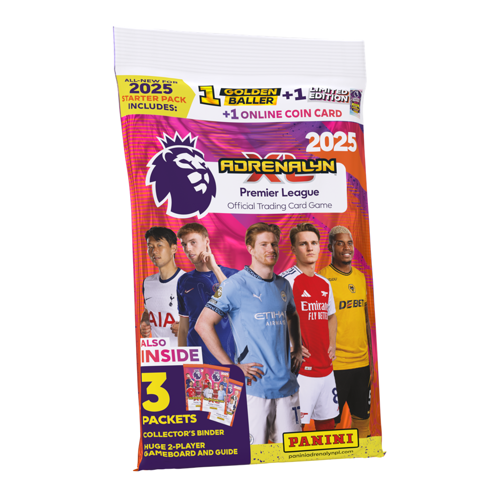Panini Adrenalyn XL Premier League 24/25 Starter Pack met verzamelalbum, boosters, limited edition en Golden Baller kaart