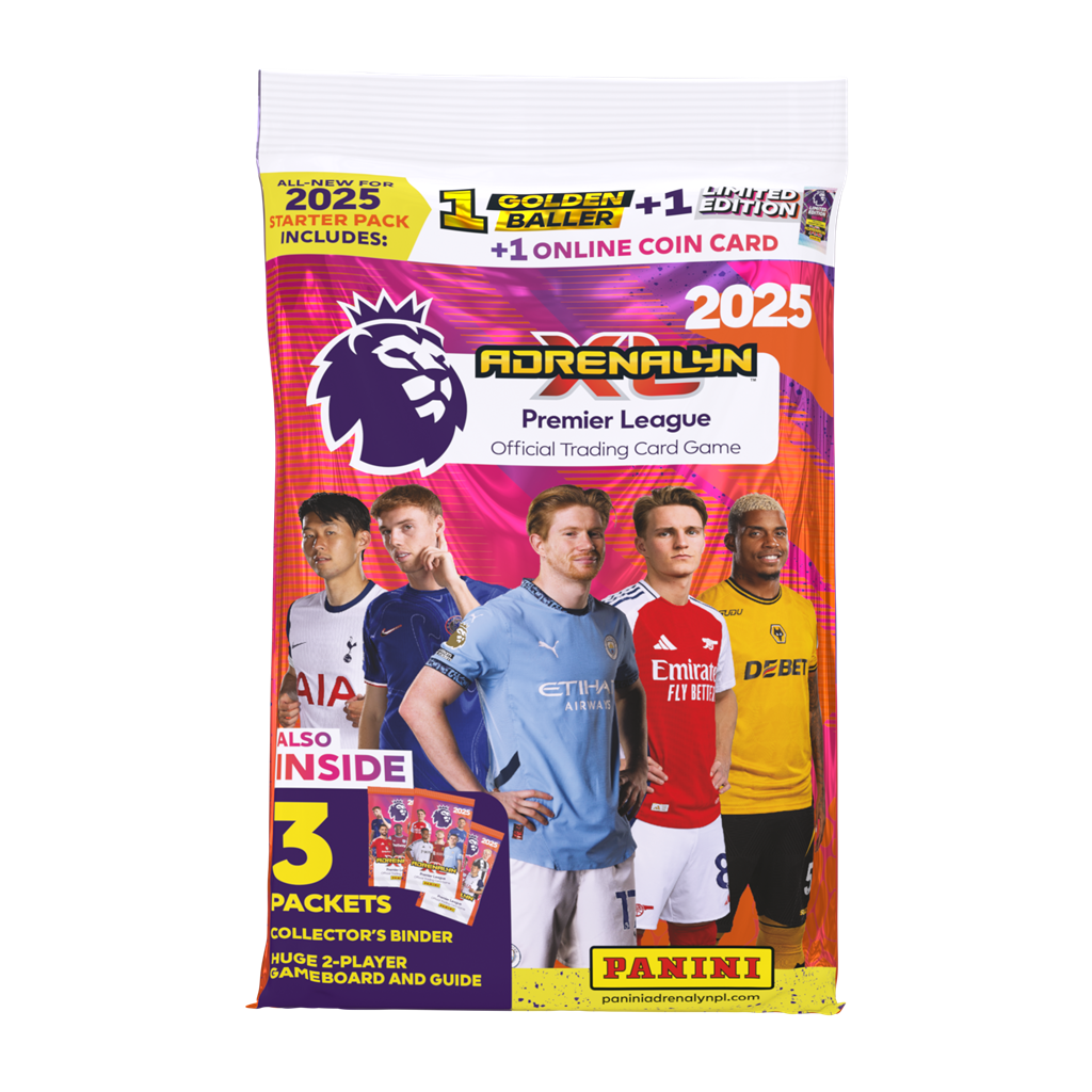 Panini Adrenalyn XL Premier League 24/25 Starter Pack met verzamelalbum, boosters, limited edition en Golden Baller kaart