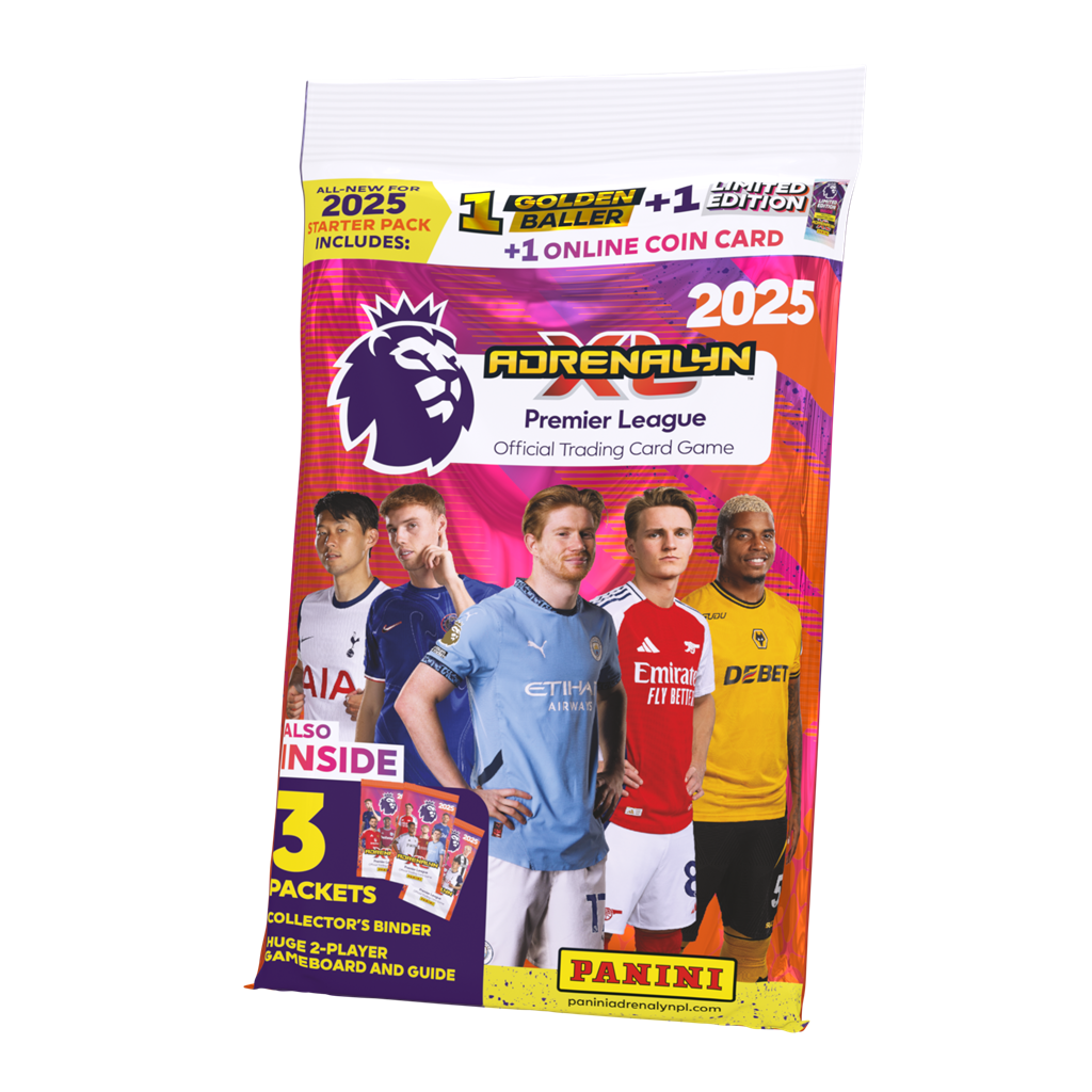 Panini Adrenalyn XL Premier League 24/25 Starter Pack met verzamelalbum, boosters, limited edition en Golden Baller kaart