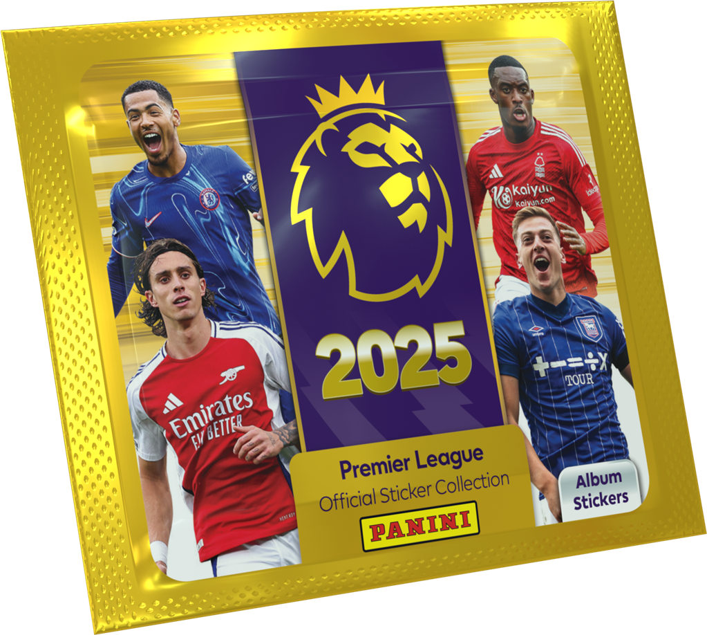 Panini Premier League 24/25 Sticker Boosterpack met 5 voetbalstickers van topclubs en spelers