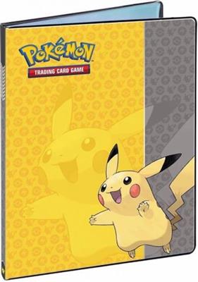 Pikachu 4-pocket Pokémon verzamelmap in geel-grijs design voor 160 kaarten