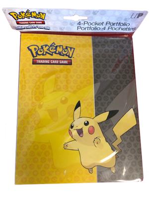 Pikachu 4-pocket Pokémon verzamelmap in geel-grijs design voor 160 kaarten