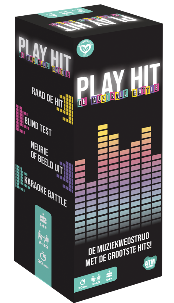 Play Hit De Muzikale Battle bordspel doos met 240 kaarten voor een interactieve muziekquiz