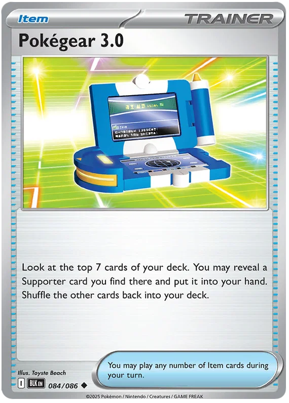 Pokégear 3.0 #084 common Pokémon kaart uit de Black Bolt set