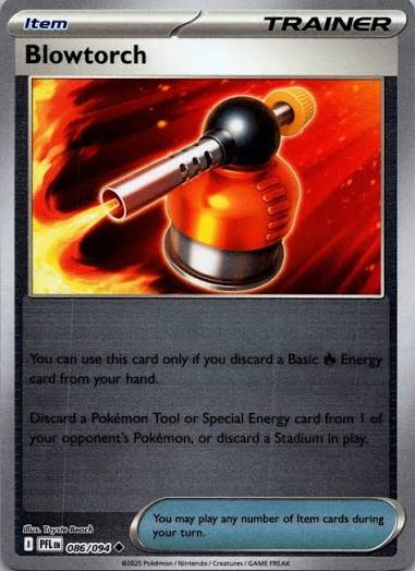Blowtorch Reverse Holo Pokémon kaart #086 uit Phantasmal Flames