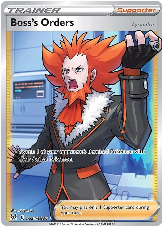 Boss's Orders TG24/TG30 Trainer Gallery kaart uit de Pokémon Lost Origin set