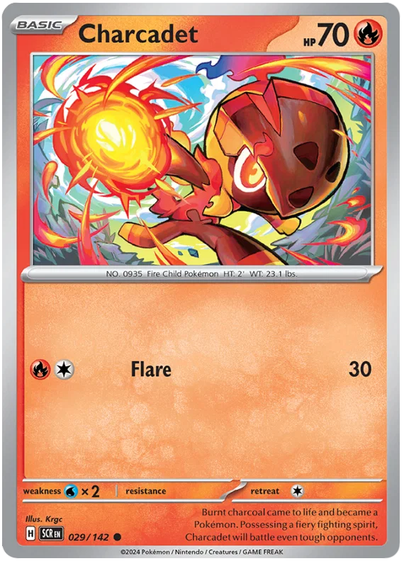 Pokémon Charcadet common kaart #029 uit de Stellar Crown set