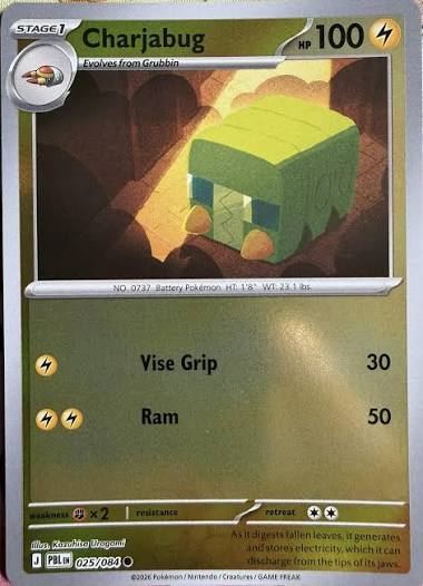 Pokémon Charjabug #025 Reverse Holo kaart uit de set Pitch Black