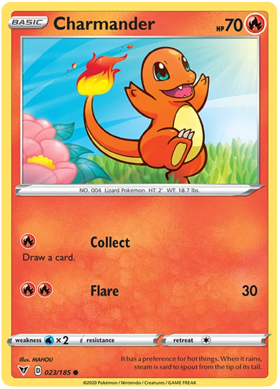 Charmander common kaart 023/185 uit de Pokemon Vivid Voltage set