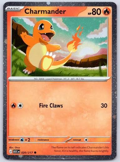 Pokémon Charmander Galaxy Holo #020 kaart uit de Ascended Heroes set