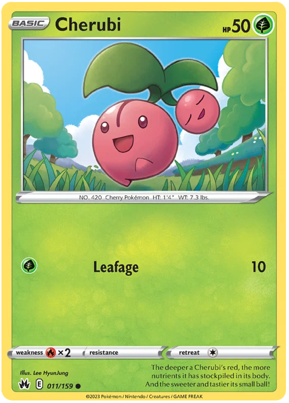 Cherubi common #011 losse Pokémon kaart uit Crown Zenith set