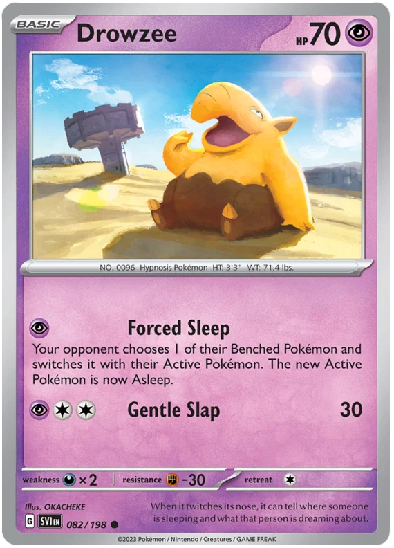 Drowzee #082 common kaart uit de Pokémon Scarlet & Violet basisset