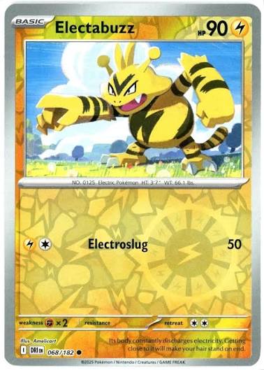 Electabuzz #068 reverse holo kaart uit de Pokémon Destined Rivals set