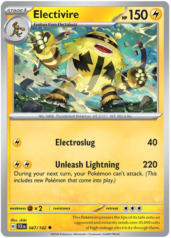 Pokémon Electivire #047 common kaart uit de Stellar Crown set