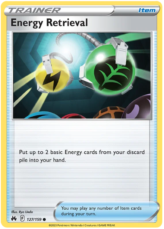 Pokémon Energy Retrieval #127 common kaart uit de Crown Zenith set